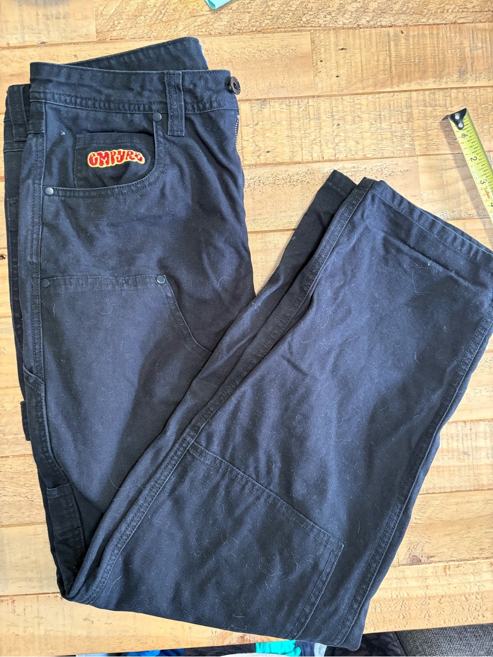 Empyre Men's Black Relaxed Carpenter Jeans